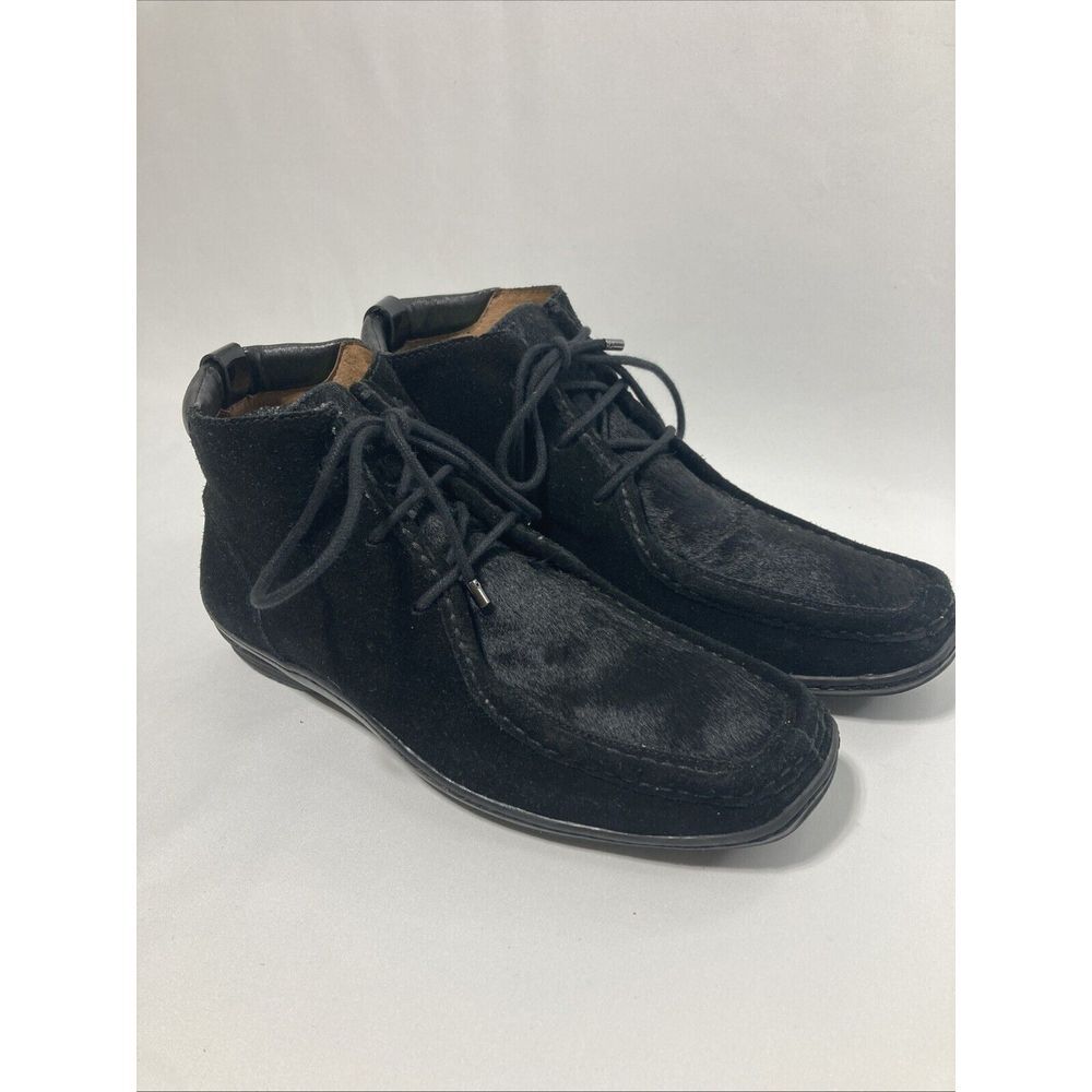 Donald J Pliner Chukka Lila Cow Hide Suede Ankle Bot‎ Moc Toe US 8M Black - Picture 6 of 12